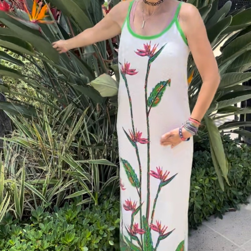 VINTAGE Bird of Paradise Dress